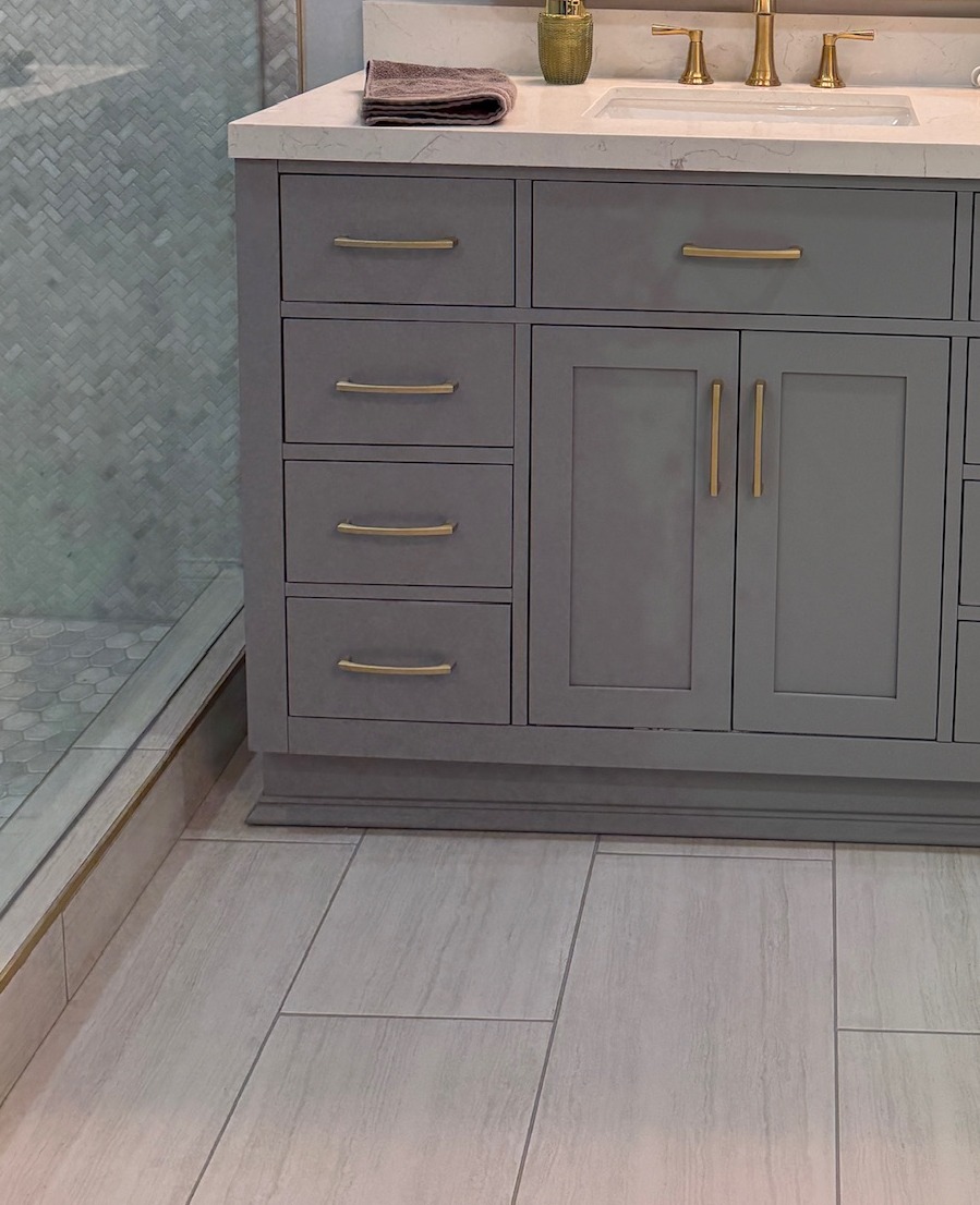 Completed residential bathroom renovation by Primo Construction Pro in Milton, GA